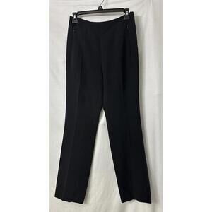 Akris Womens Side Zipped Black Wool Pockets Dress Pants Slacks Trousers US Sz 4